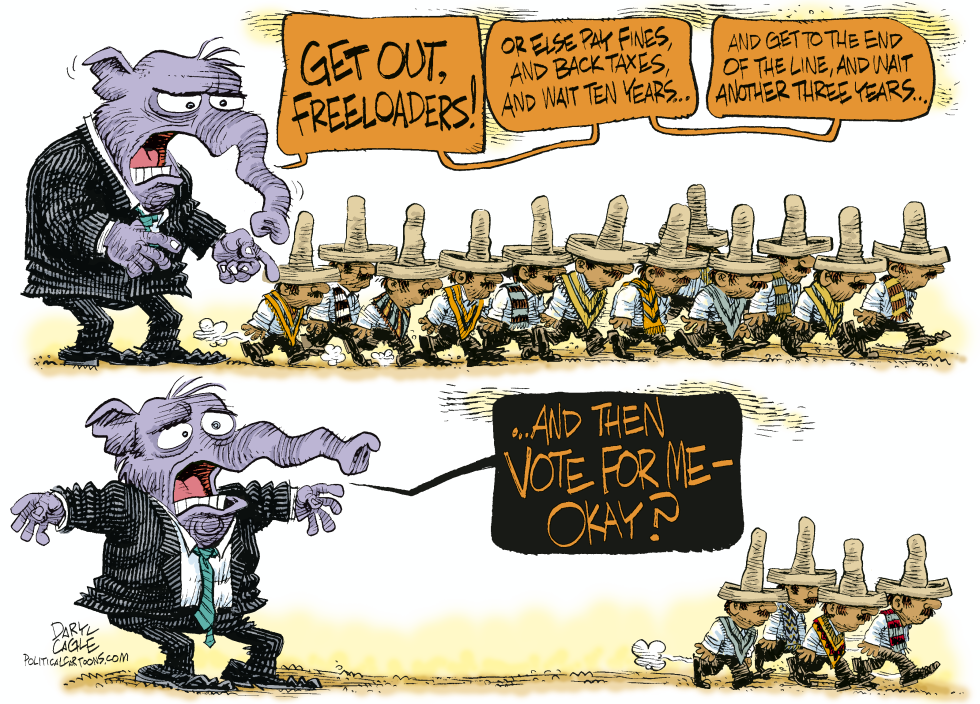  THE GOP AND THE IMMIGRATION BILL by Daryl Cagle