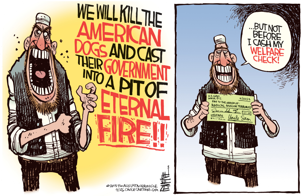  TERRORIST WELFARE by Rick McKee