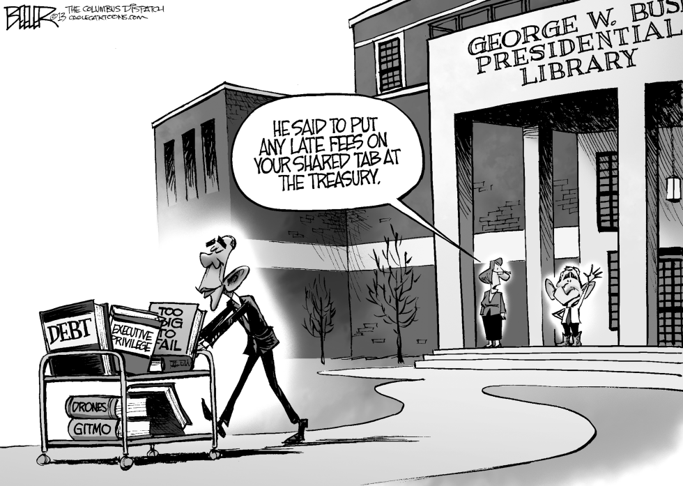  BUSH LIBRARY READING MATERIAL by Nate Beeler