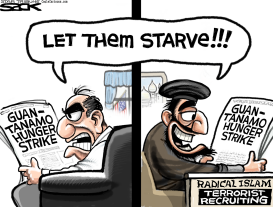 GITMO HUNGER STRIKE by Steve Sack