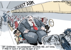 SEQUESTER SQUEEZE by Pat Bagley