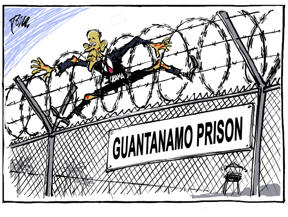  OBAMA AND GUANTANAMO by Tom Janssen