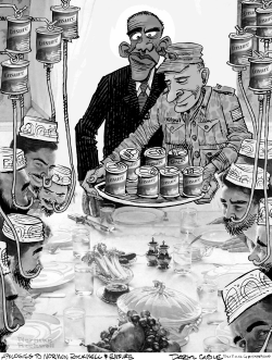 HORA DE CENAR EN GUANTANAMO by Daryl Cagle