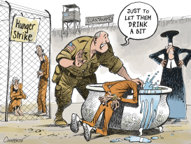 HUNGER STRIKE IN GUANTáNAMO by Patrick Chappatte