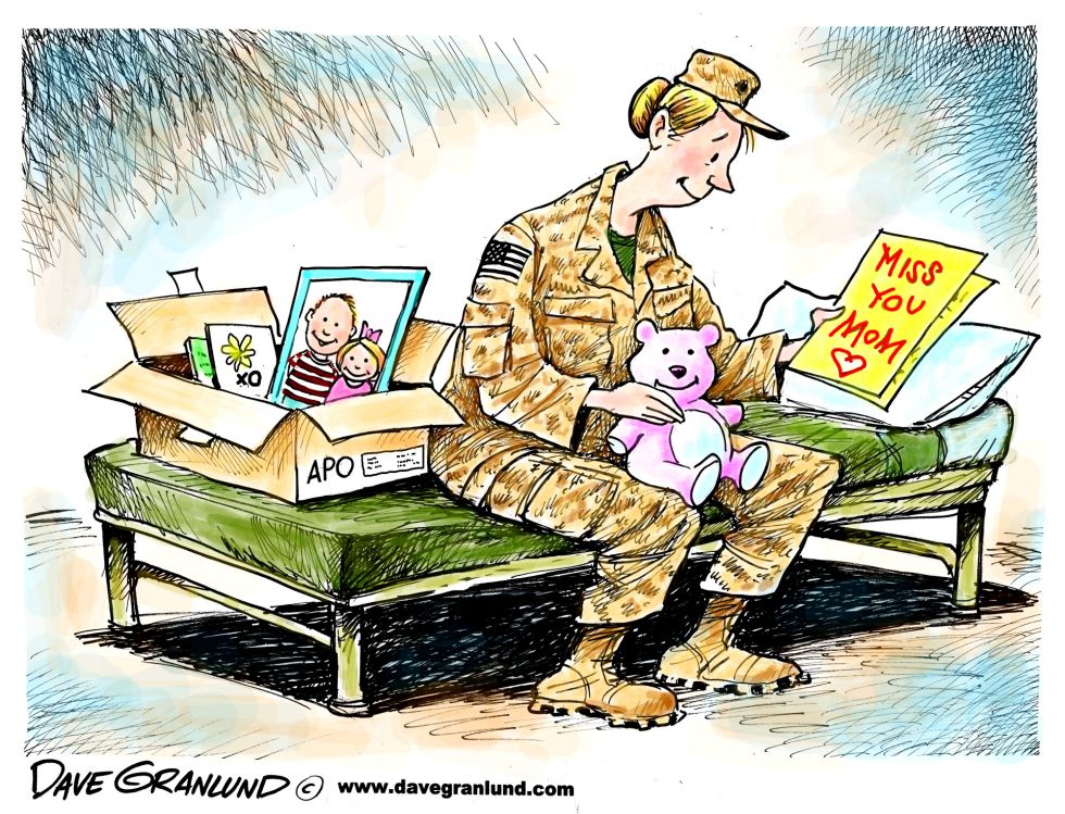  MOMS IN THE MILITARY by Dave Granlund