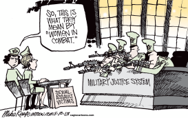 SEXUAL ASSAULT IN THE MILITARY by Mike Keefe