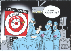 ARBITRARY HOSPITAL FEES by Bob Englehart