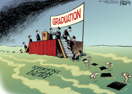 UNDERWATER GRADUATES by Nate Beeler