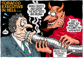 TOBACCO EXECUTIVE IN HELL by Wolverton