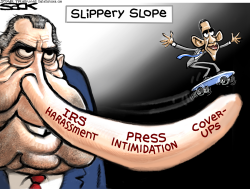 NIXON AND OBAMA by Steve Sack