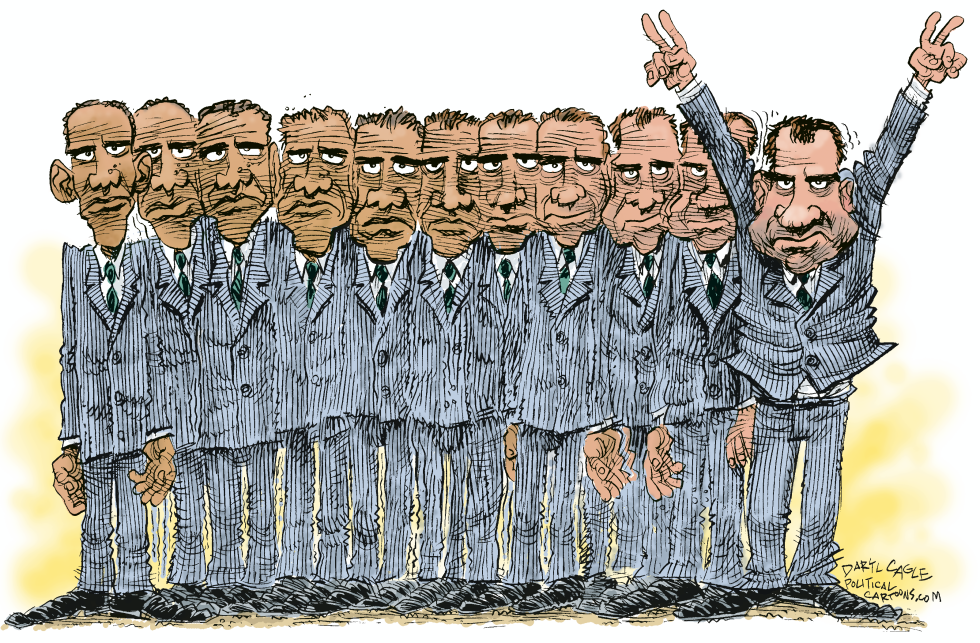  OBAMA SE TRANSFORMA EN NIXON by Daryl Cagle