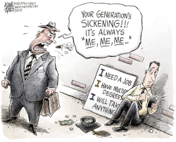 MILLENNIALS GRADUATE by Adam Zyglis