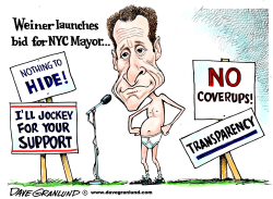 WEINER NEW YORK MAYOR BID by Dave Granlund