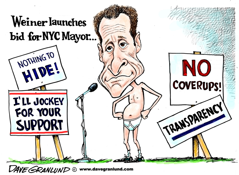  WEINER NEW YORK MAYOR BID by Dave Granlund