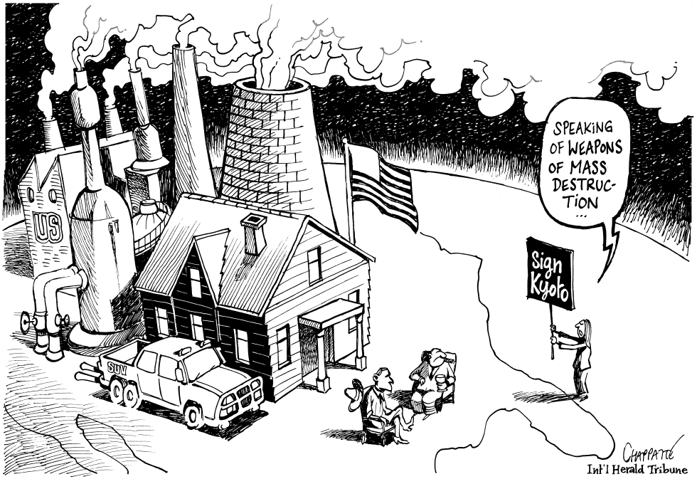  KYOTO PROTOCOL TAKES EFFECT by Patrick Chappatte