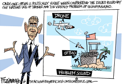 DRONES  GITMO by David Fitzsimmons