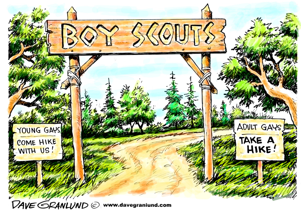  GAYS IN SCOUTING by Dave Granlund