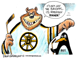 BRUINS VS PENGUINS PLAYOFFS by Dave Granlund