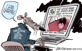 SOCIAL MEDIA DARK SIDE by Mike Keefe