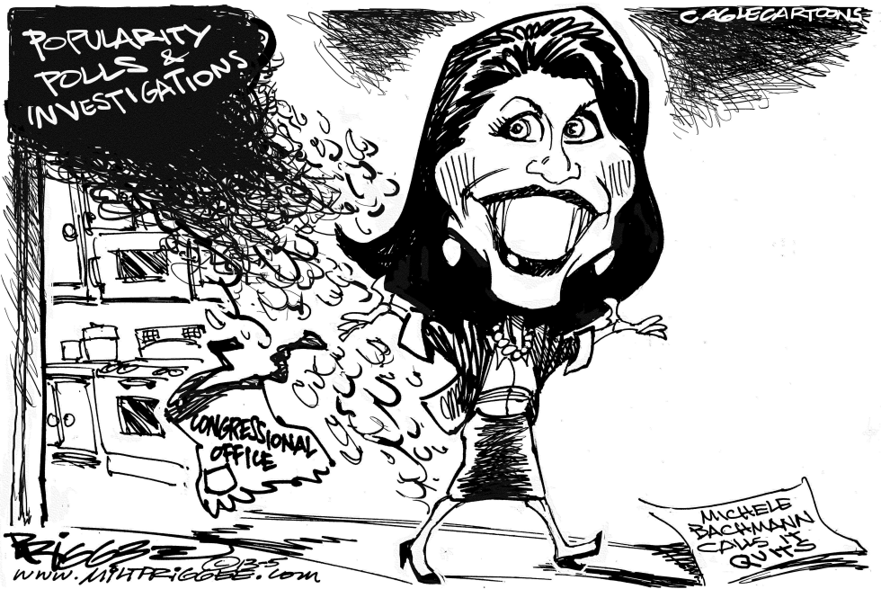  BYE-BYE BACHMANN by Milt Priggee