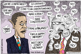 OBAMA COMPROMISING WITH GOP by Wolverton