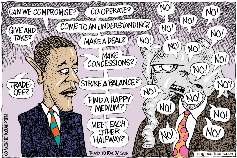  OBAMA COMPROMISING WITH GOP by Wolverton