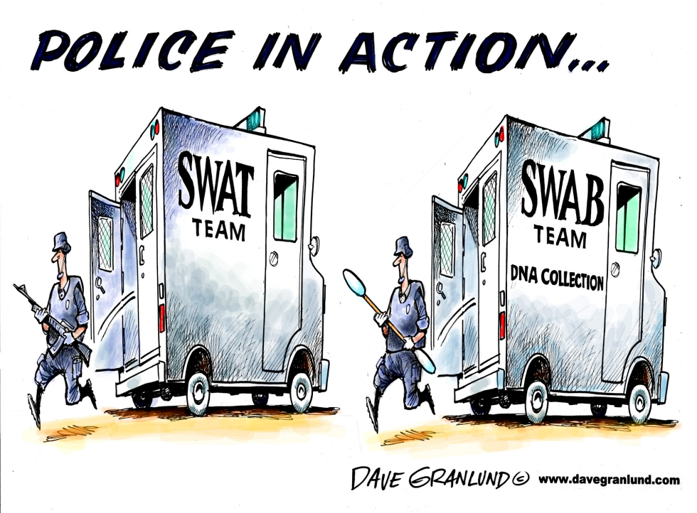  POLICE DNA COLLECTION by Dave Granlund