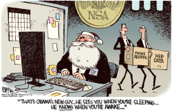 NSA SANTA by Rick McKee