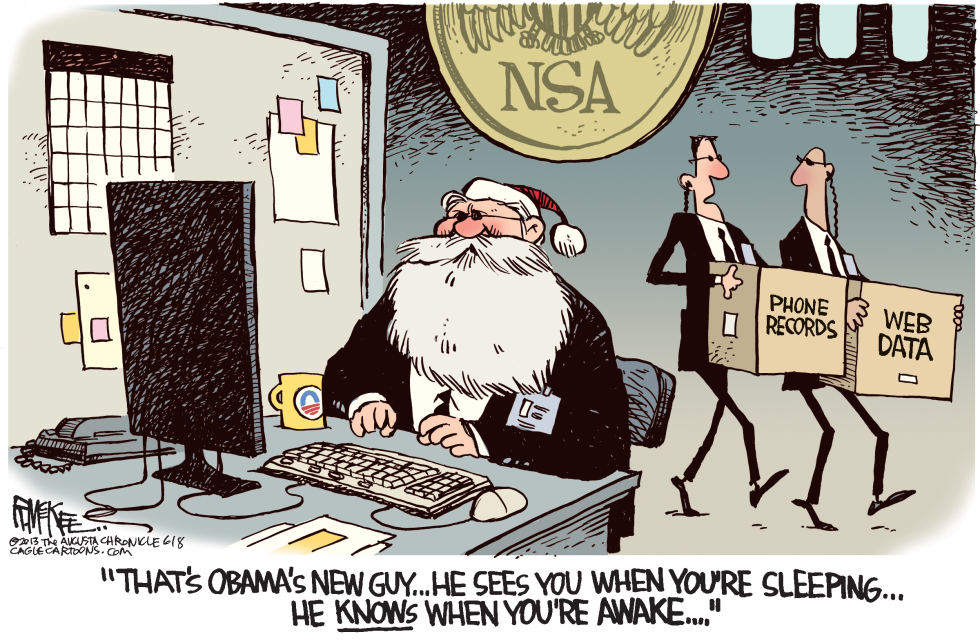  NSA SANTA by Rick McKee