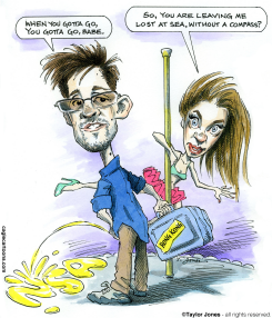 EDWARD SNOWDEN AND LINDSAY MILLS  by Taylor Jones