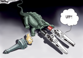 WIRE TAPPING GATOR  by Bill Day