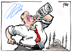 ERDOGAN DRUNK by Tom Janssen