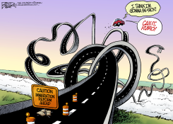 IMMIGRATION ROAD by Nate Beeler