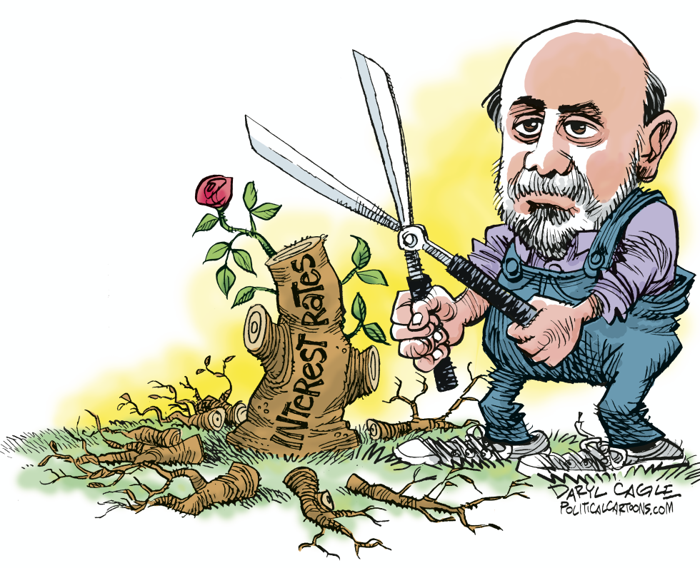  BERNANKE TRIMS AND SPROUTS by Daryl Cagle