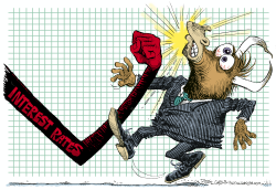 INTEREST RATES GO UP by Daryl Cagle