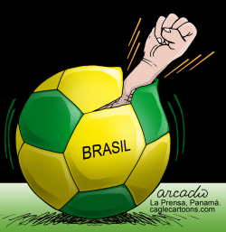 LAS PROTESTAS DE BRASIL by Arcadio Esquivel