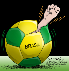 LAS PROTESTAS DE BRASIL by Arcadio Esquivel