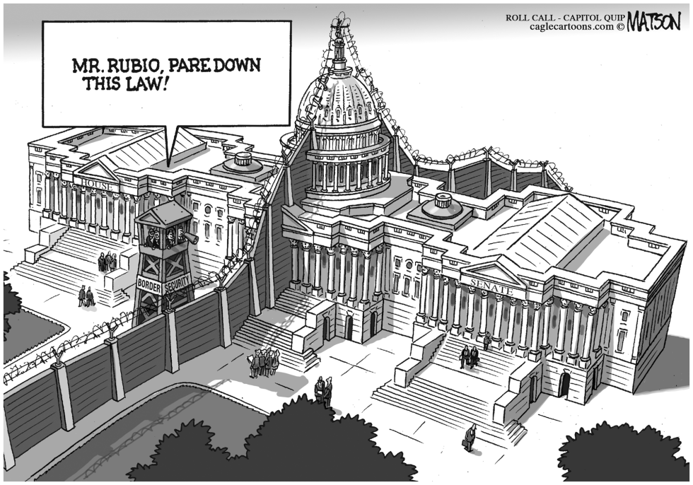  BORDER FENCE SEPARATES SENATE IMMIGRATION BILL FROM HOUSE by RJ Matson