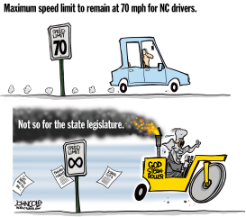 LOCAL NC  GOP SPEED LIMITS by John Cole