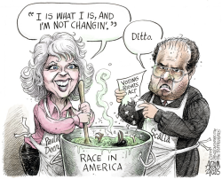 DEEN AND SCALIA by Adam Zyglis