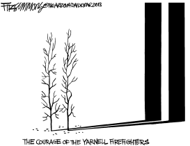 YARNELL FIREFIGHTERS TRAGEDY by David Fitzsimmons