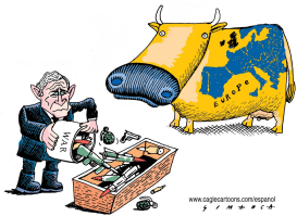 TRYING TO FEED EUROPE by Osmani Simanca