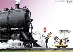 OBAMACARE TRAIN by Nate Beeler