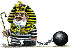 PHAROAH MORSI IN JAIL by Daryl Cagle