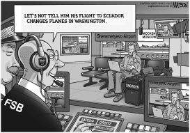 SURVEILLING SNOWDEN AT MOSCOW AIRPORT by RJ Matson