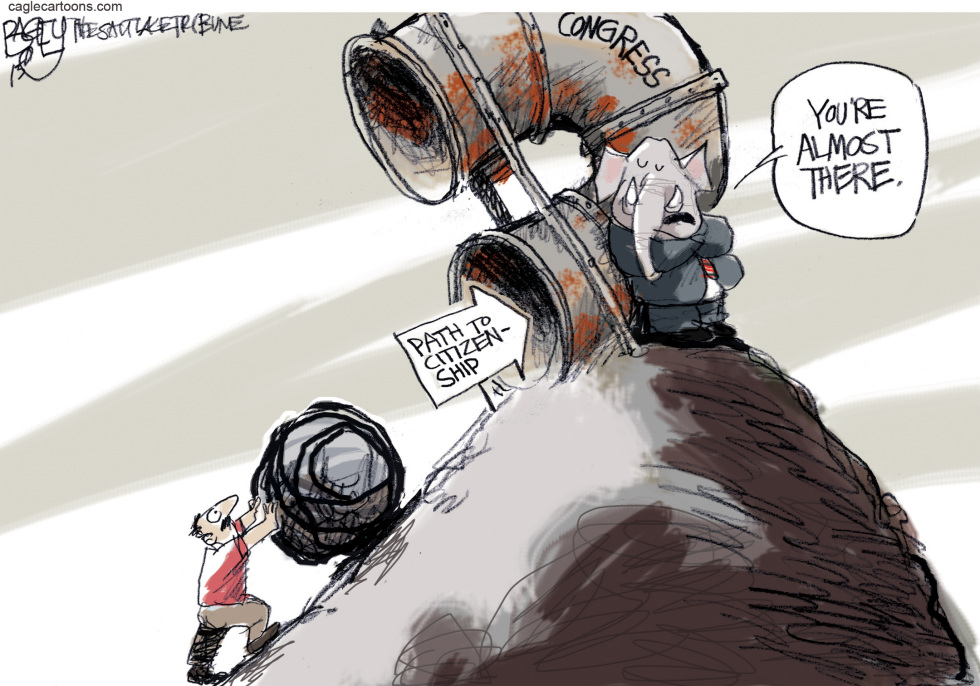  IMMIGRATION SISYPHUS by Pat Bagley