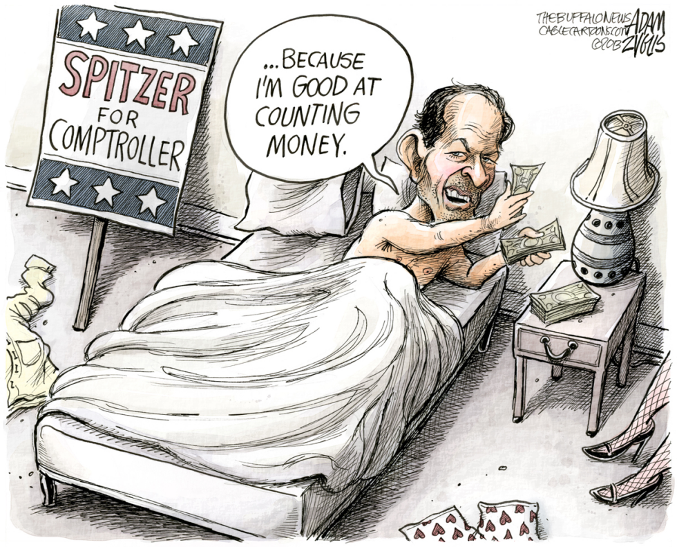  SPITZER FOR COMPTROLLER by Adam Zyglis