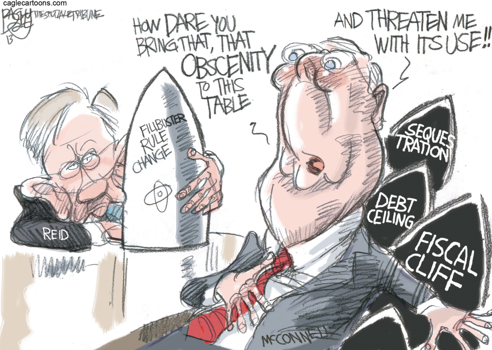  FILIBUSTER FANBOY by Pat Bagley