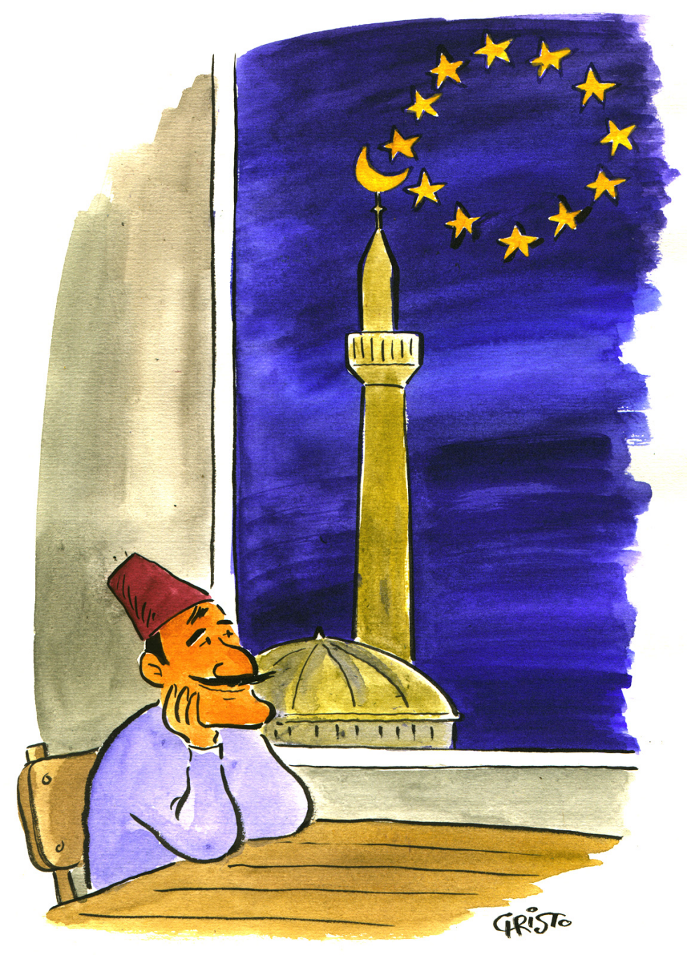  TURKEY DREAMS OF EUROPE by Christo Komarnitski