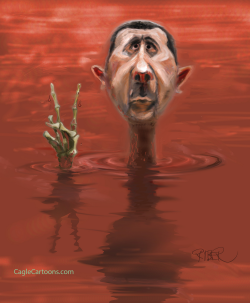 ASSAD IN BLOOD BATH by Riber Hansson